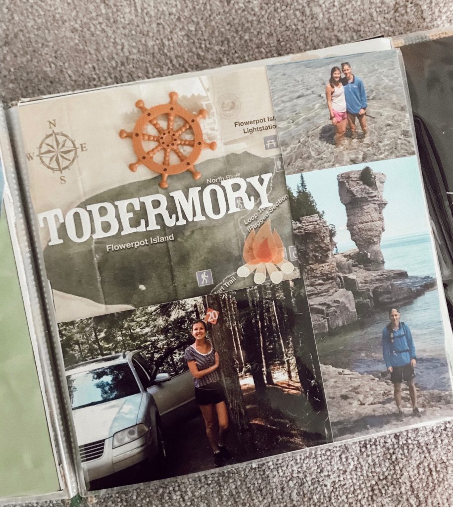 homemade scrapbook for camping trip 