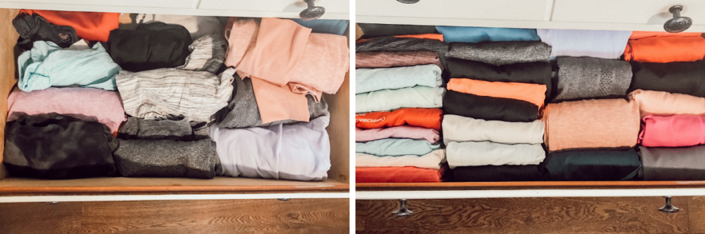how to organize deep dresser drawers
